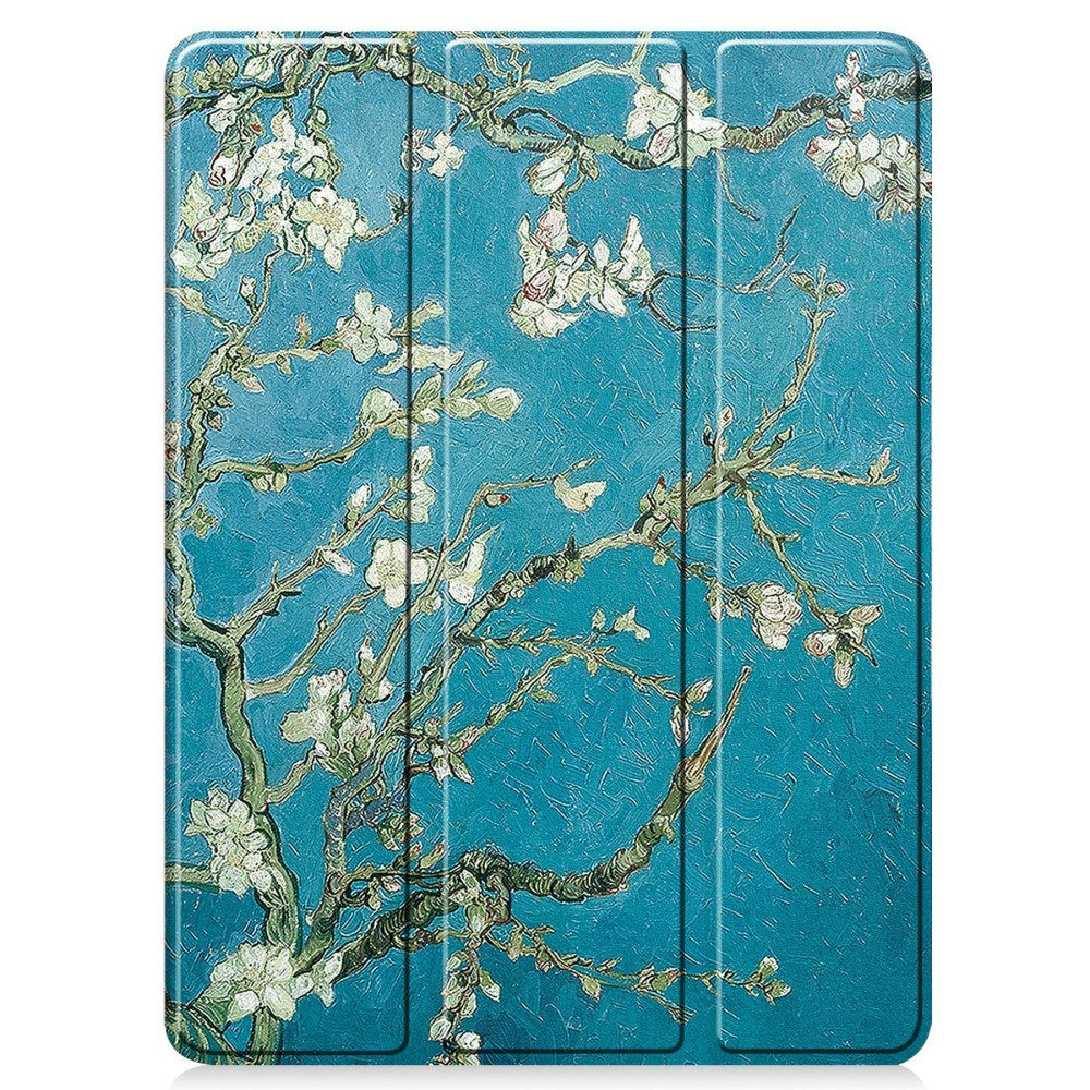 EIDERWOOD iPad Pro 11" (2025 / 2024) Tri-Fold Faux Leather Flip Case w. Wake-up / Sleep Function - Flowers