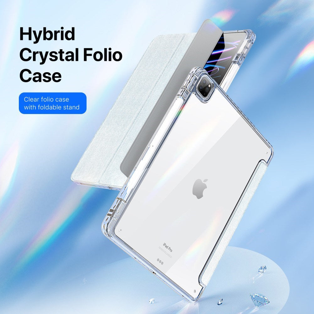 iPad Pro 13" (2025 / 2024) DUX DUCIS Unid Series Tri-Fold Flip Case - Transparent / Light Blue