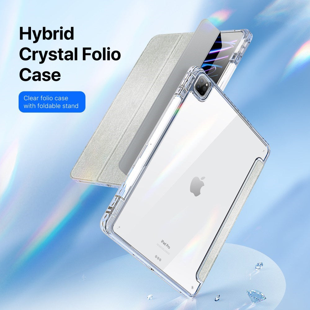 iPad Pro 13" (2025 / 2024) DUX DUCIS Unid Series Tri-Fold Flip Case - Transparent / Green