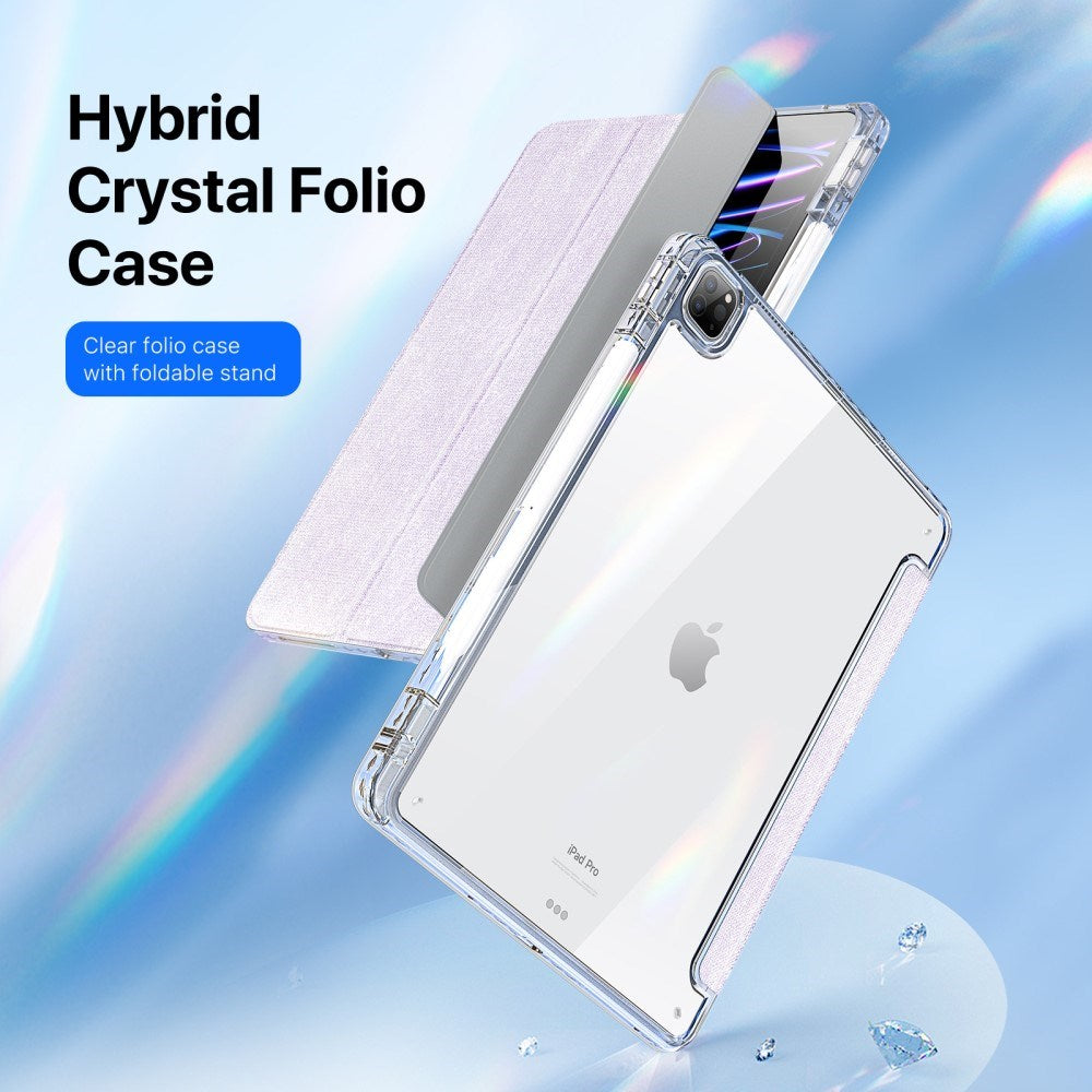 iPad Pro 13" (2025 / 2024) DUX DUCIS Unid Series Tri-Fold Flip Case - Transparent / Purple