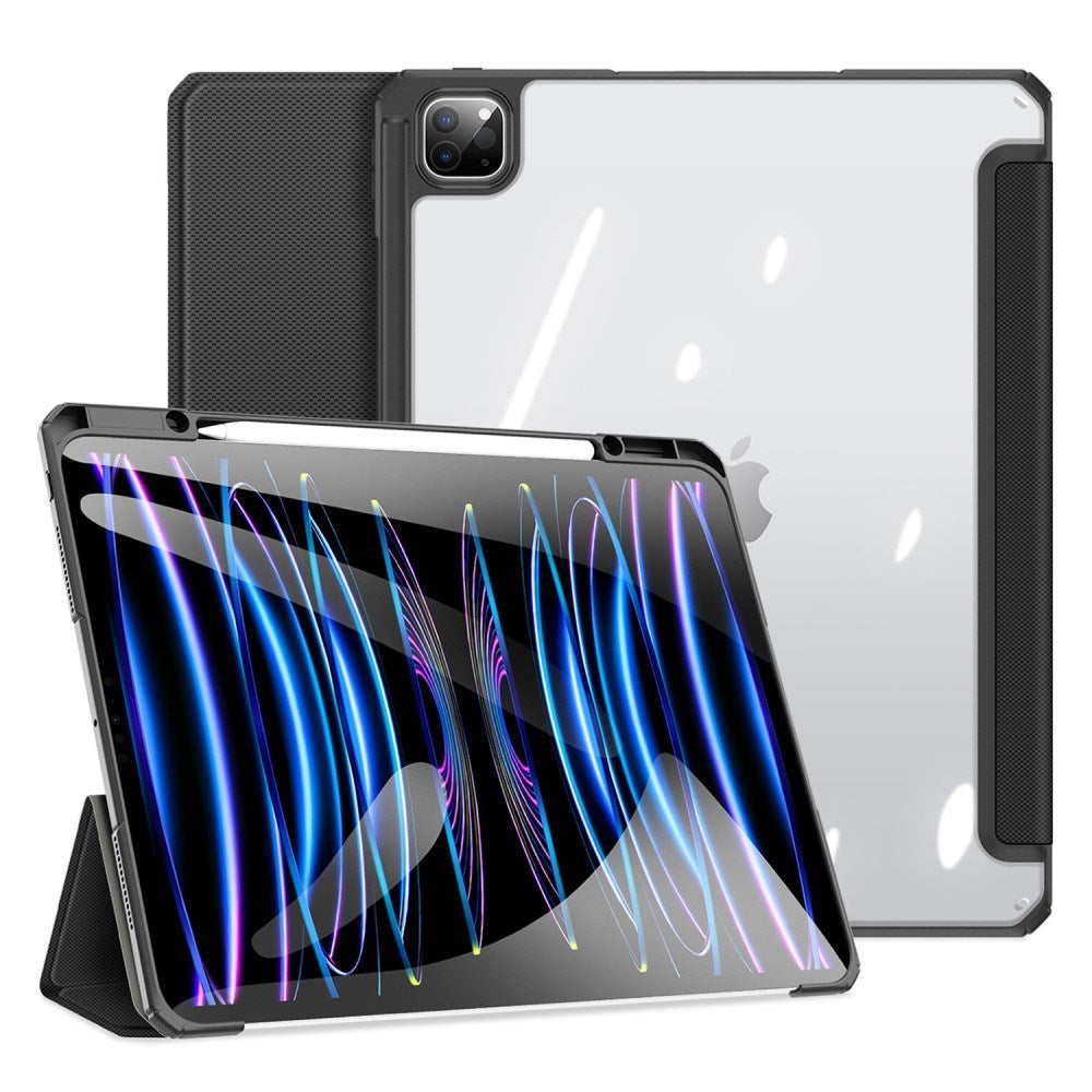 iPad Pro 13" (2025 / 2024) Shockproof Case w. Pen Holder - Dux Ducis Toby Series - Transparent / Black