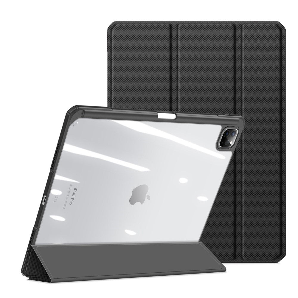 iPad Pro 13" (2025 / 2024) Shockproof Case w. Pen Holder - Dux Ducis Toby Series - Transparent / Black
