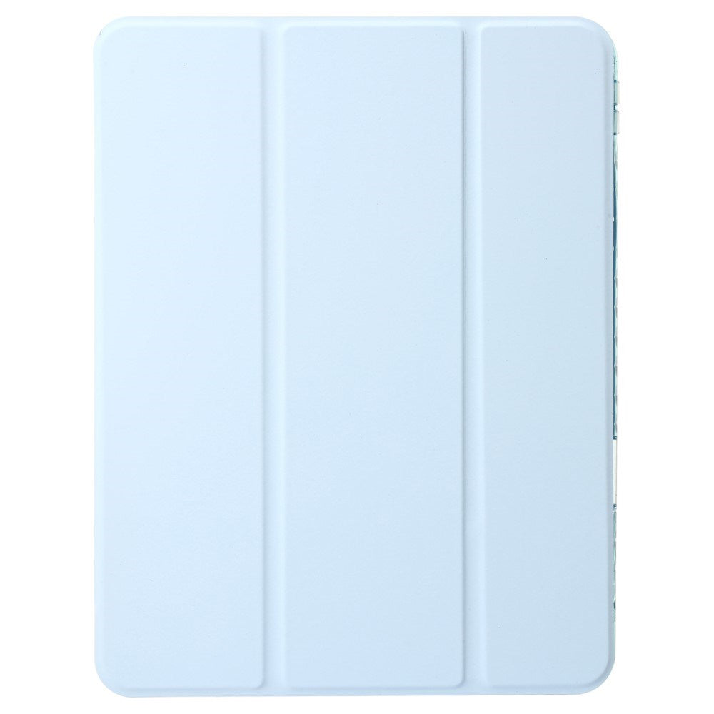 EIDERWOOD iPad Pro 13" (2025 / 2024) Tri-Fold Artificial Leather Flip Case w. Apple Pencil Holder - Light Blue