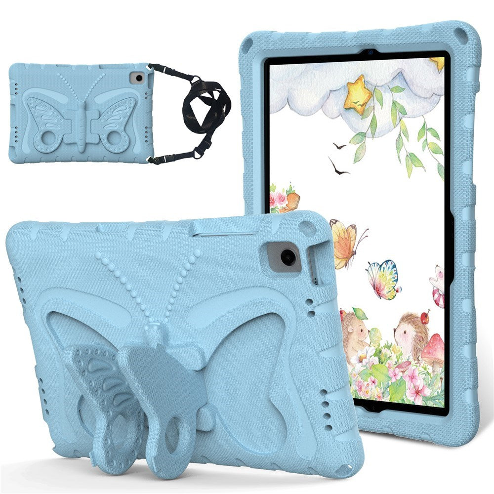 Samsung Galaxy Tab A11+ (Plus) / A9+ (Plus) EIDERWOOD Kids Case - Butterfly Kickstand Case - Light Blue