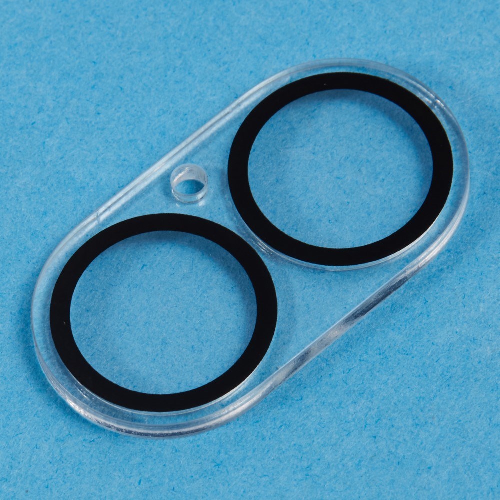 iPhone 16 Tempered Protective Glass for the Camera Lens - Transparent / Black