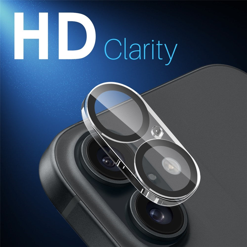 NORTHJO iPhone 16 / 16 Plus Tempered Camera Lens Glass - 2 pcs. - Transparent / Black Edge