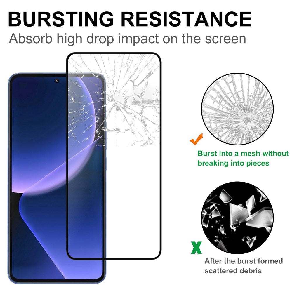 Tempered Glass Screen Protector for Xiaomi 14T / 14T Pro - Transparent / Black Edge