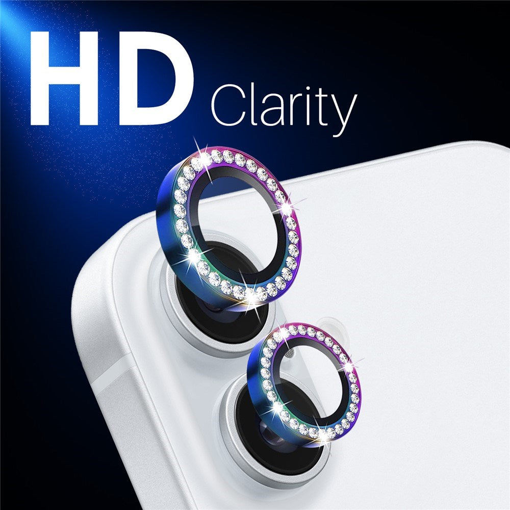 NORTHJO iPhone 16 / 16 Plus Camera Lens Protector - Decorative Stones - Multi