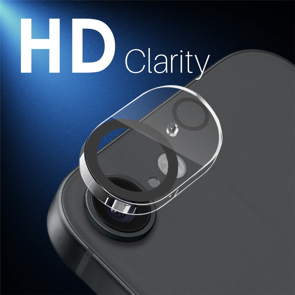 NORTHJO iPhone 16e Tempered Camera Lens Glass - 2 pcs. - Transparent / Black Edge