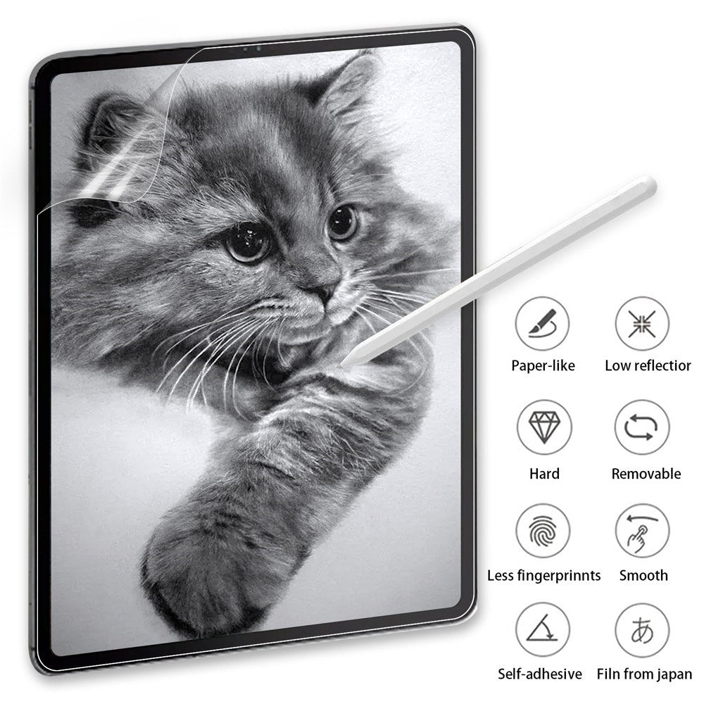 iPad Pro 11" (2025 - 2018) Paper Texture PET Protective Film with Privacy - Transparent