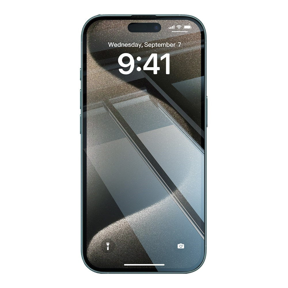 iPhone 15 Pro RURIHAI 2-in-1 Protection Set with Flexible Plastic Case & Screen Protector Glass - Transparent