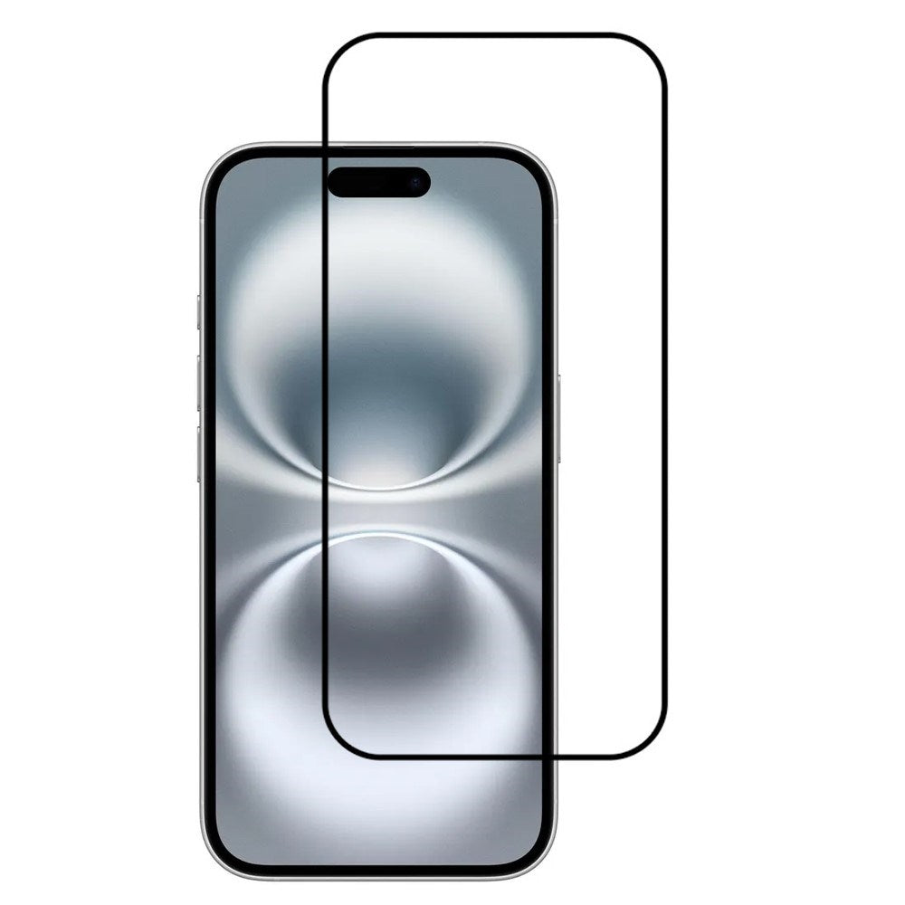 iPhone 17 Full Fit Screen Protector Glass - Transparent / Black Edge