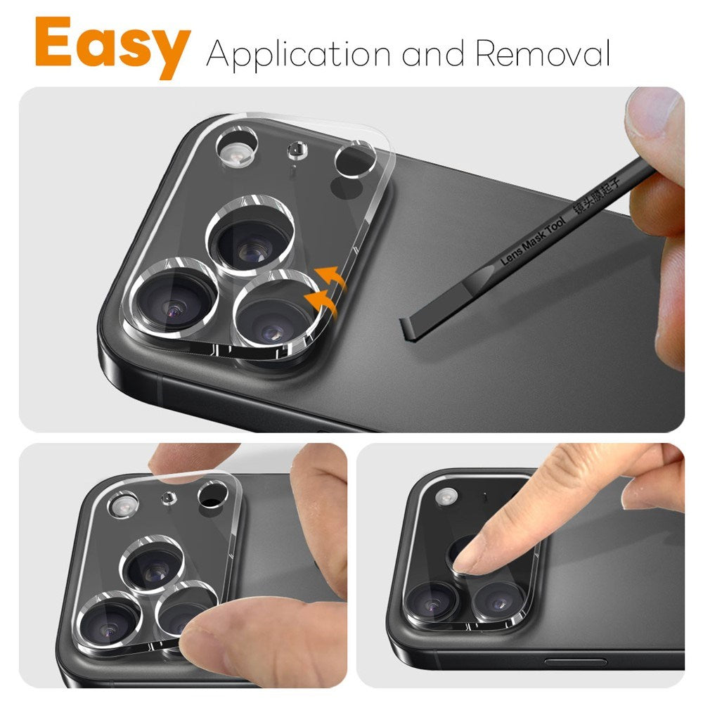 NORTHJO iPhone 17 Pro Max Tempered Camera Lens Glass - Transparent - 2 Pcs.