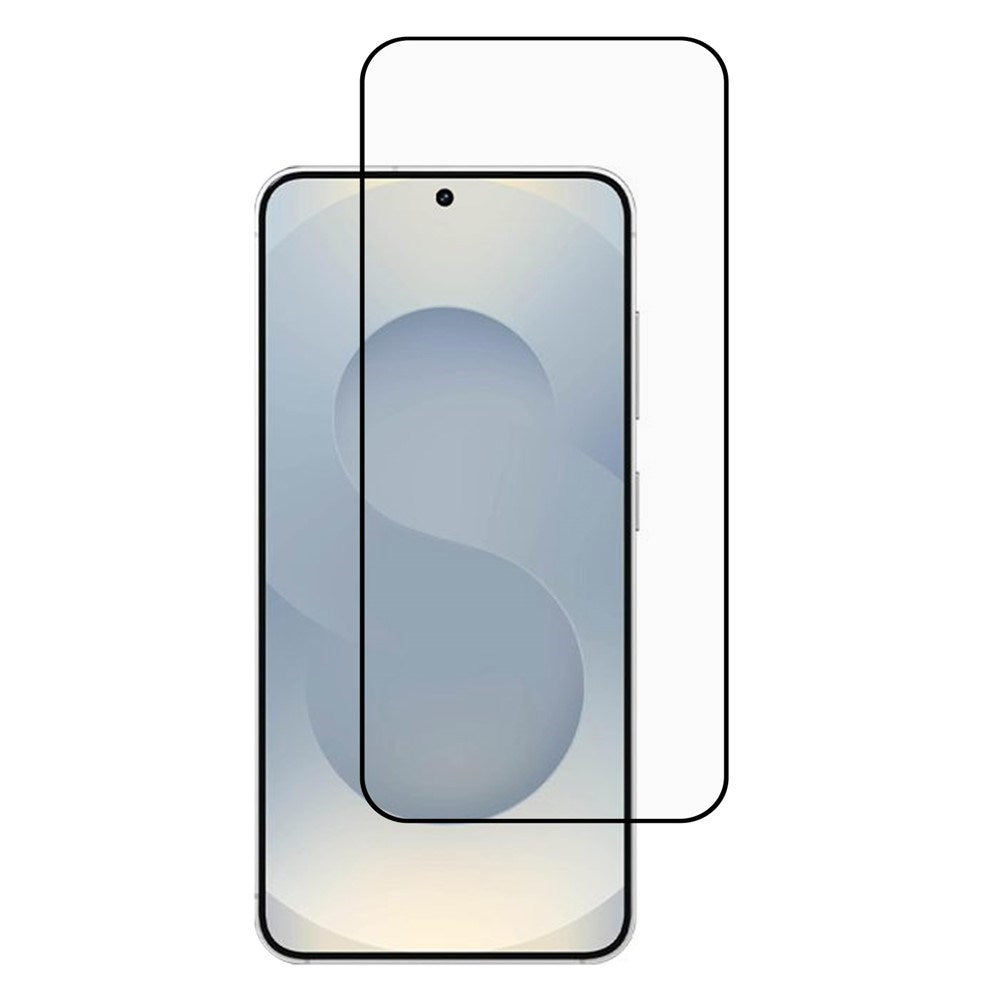 Samsung Galaxy S26 Tempered Screen Protector Glass with Fingerprint Unlock - Transparent / Black Edge