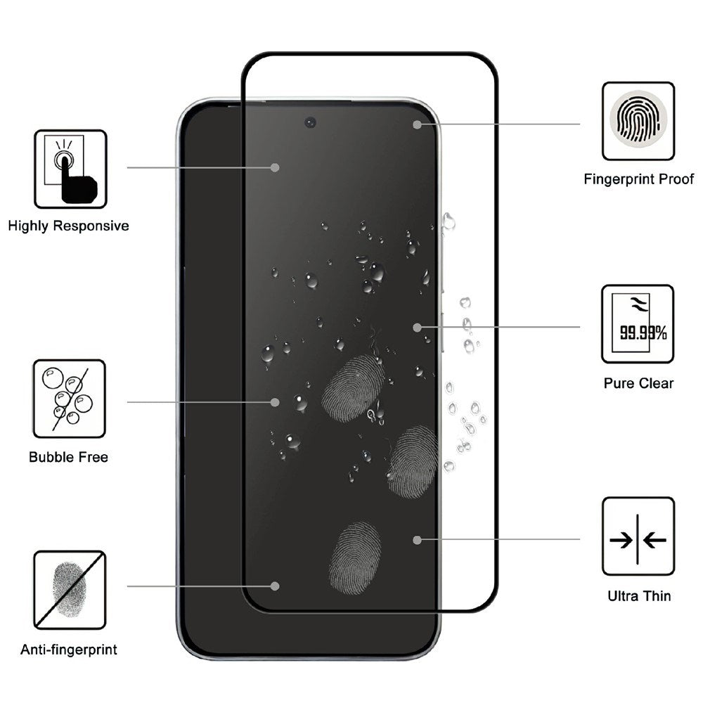 Xiaomi 17T Pro Screen Protector Glass - Transparent / Black Edge