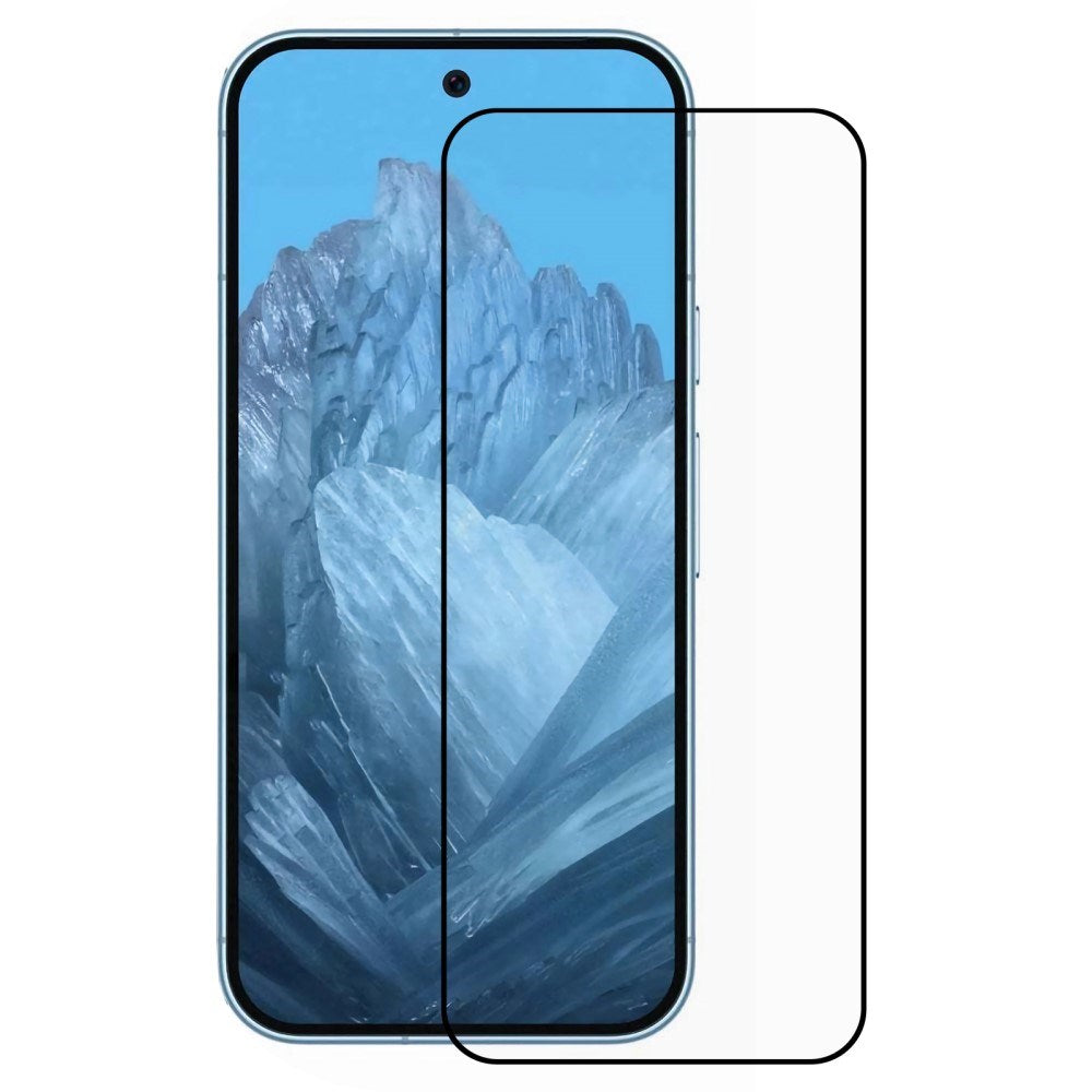 Google Pixel 9 Pro XL Tempered Glass - Full-Fit Screen Protection - Transparent / Black Edge