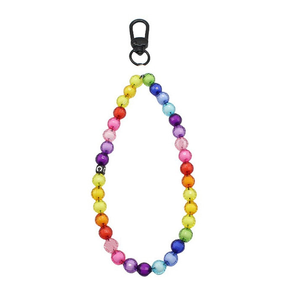 Wrist Strap w. Beads - 30cm - Rainbow