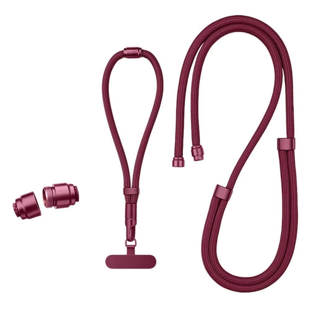 3-in-1 Nylon Phone Strap - 150cm / 50cm - Red