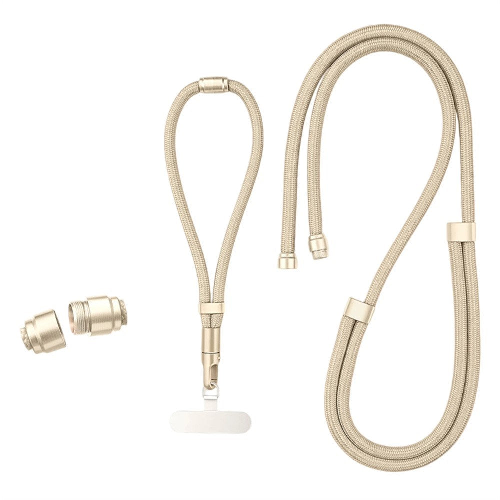 3-in-1 Nylon Phone Strap - 150cm / 50cm - Beige