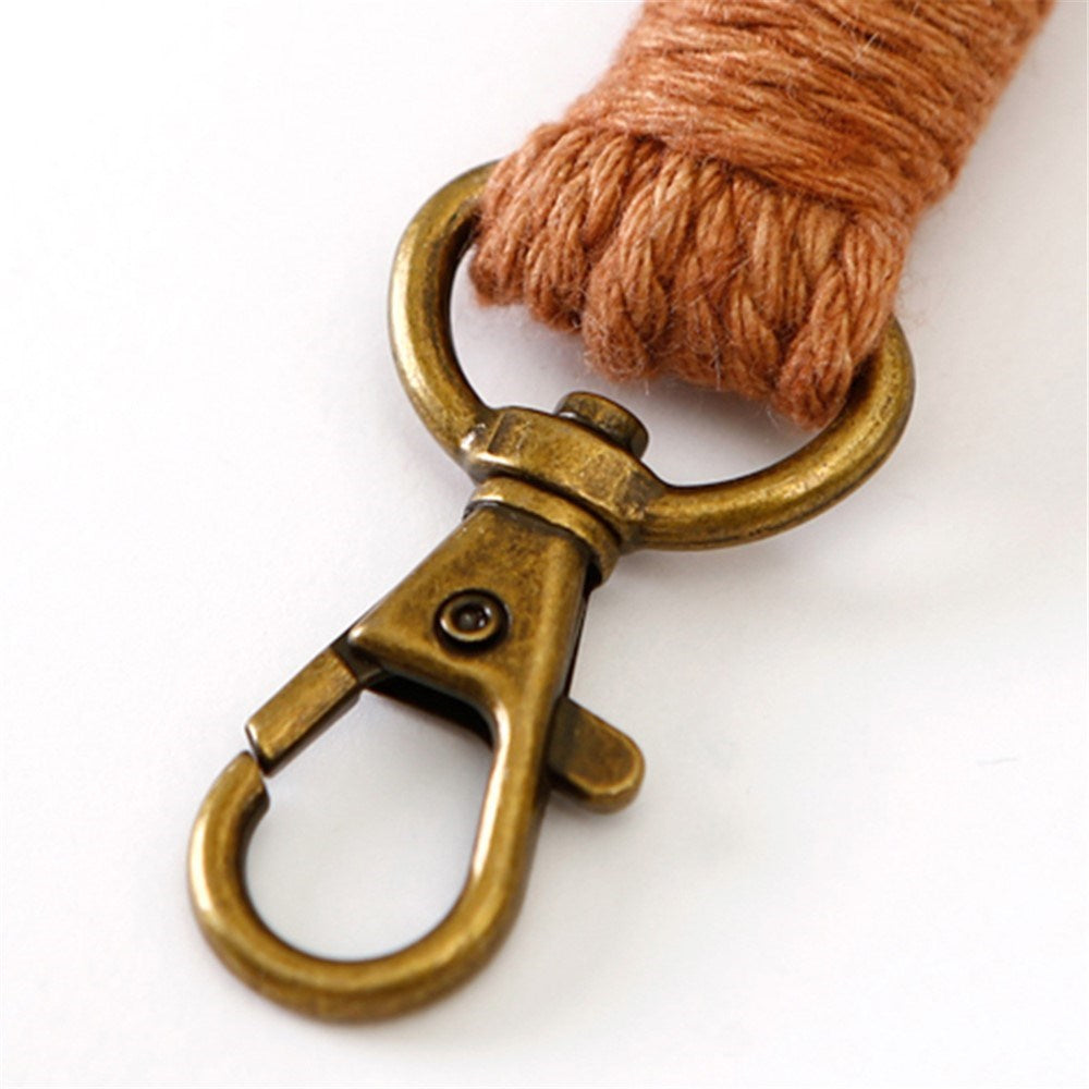 Key Lanyard / Wrist Strap 18cm - Textile - Brown