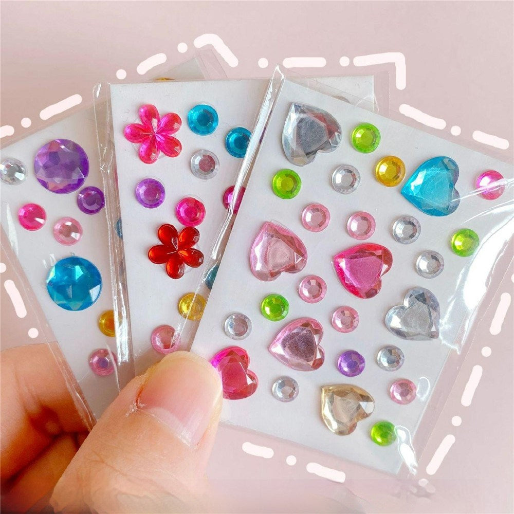 Self-Adhesive 3D Stickers - Multicolored - Round & Stars
