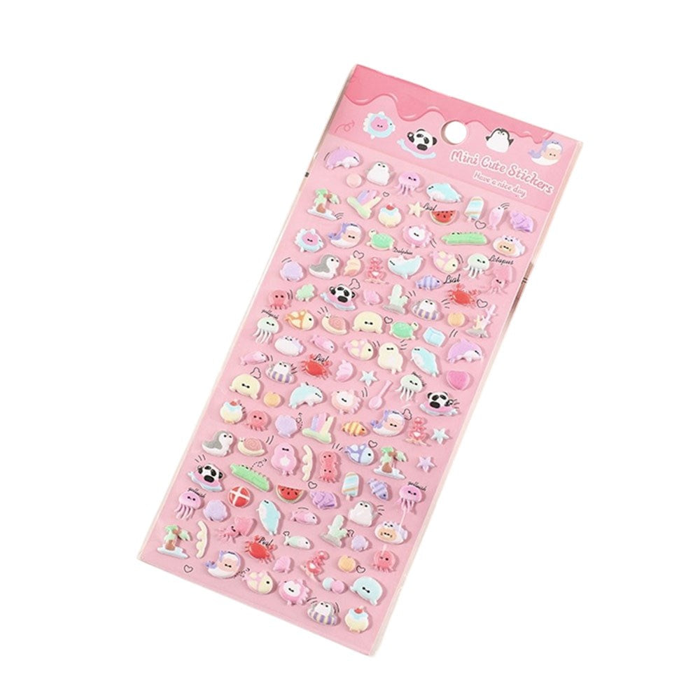 Mini 3D Bubble Foam Stickers - Mixed Sea Animals