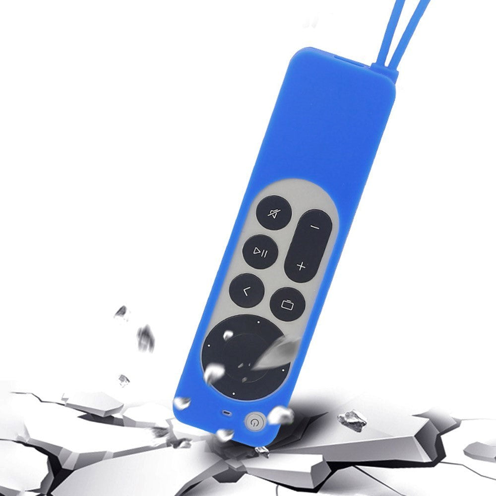 Apple Siri Remote Silicone Case (2nd & 3rd gen.) w. Strap - Blue