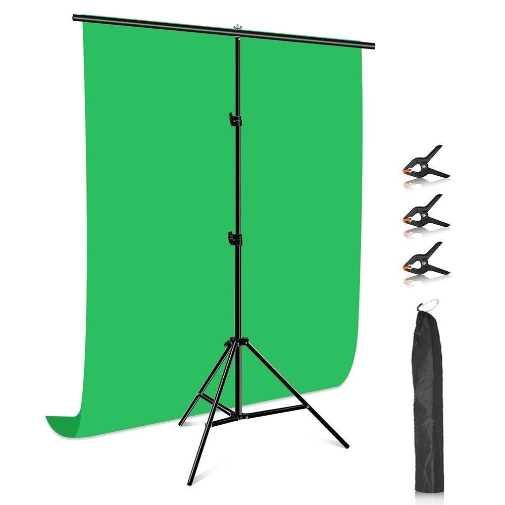 Photo Background with Tripod & Accessories - 1 x 2 m - Green