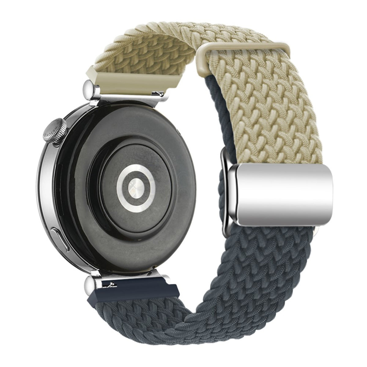 Universal 18mm EIDERWOOD Woven Watch Strap - Beige / Dark Blue