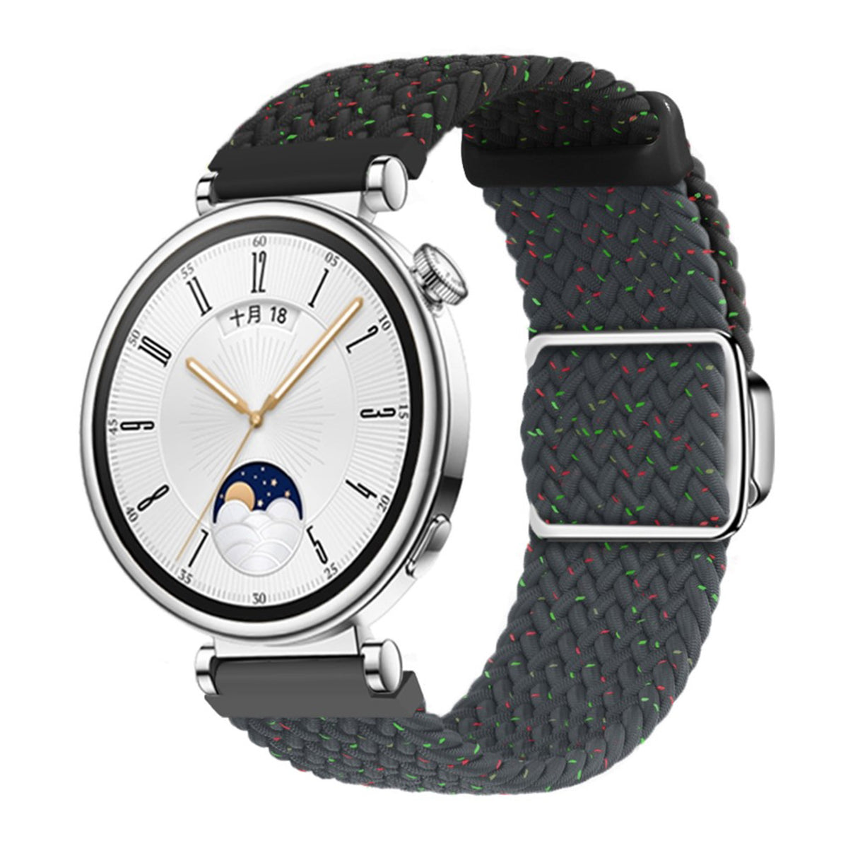 Universal 18mm EIDERWOOD Woven Watch Strap - Black / Blue