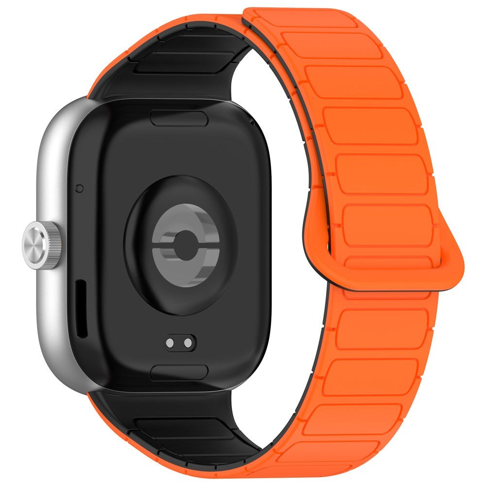 Xiaomi Smart Band 9 Pro / 8 Pro Two-Tone Magnetic Flexible Plastic Strap - Orange / Black