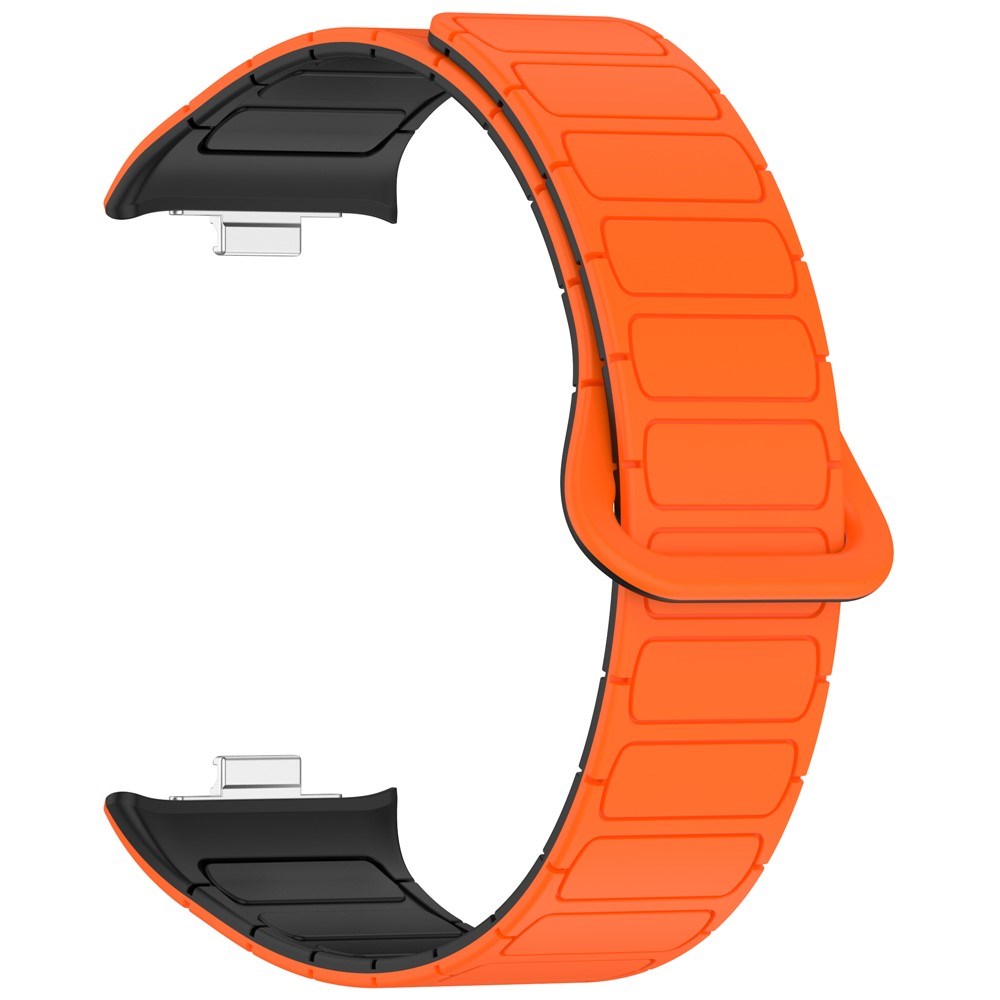 Xiaomi Smart Band 9 Pro / 8 Pro Two-Tone Magnetic Flexible Plastic Strap - Orange / Black