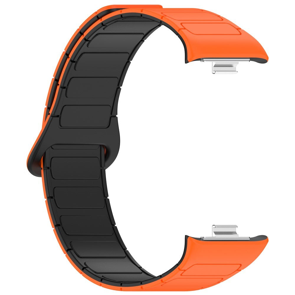 Xiaomi Smart Band 9 Pro / 8 Pro Two-Tone Magnetic Flexible Plastic Strap - Orange / Black
