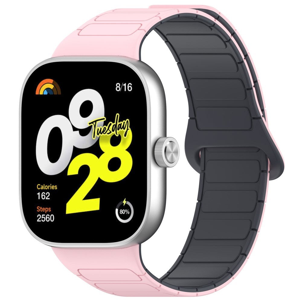 Xiaomi Smart Band 9 Pro / 8 Pro Two-Tone Magnetic Flexible Plastic Strap - Pink / Grey