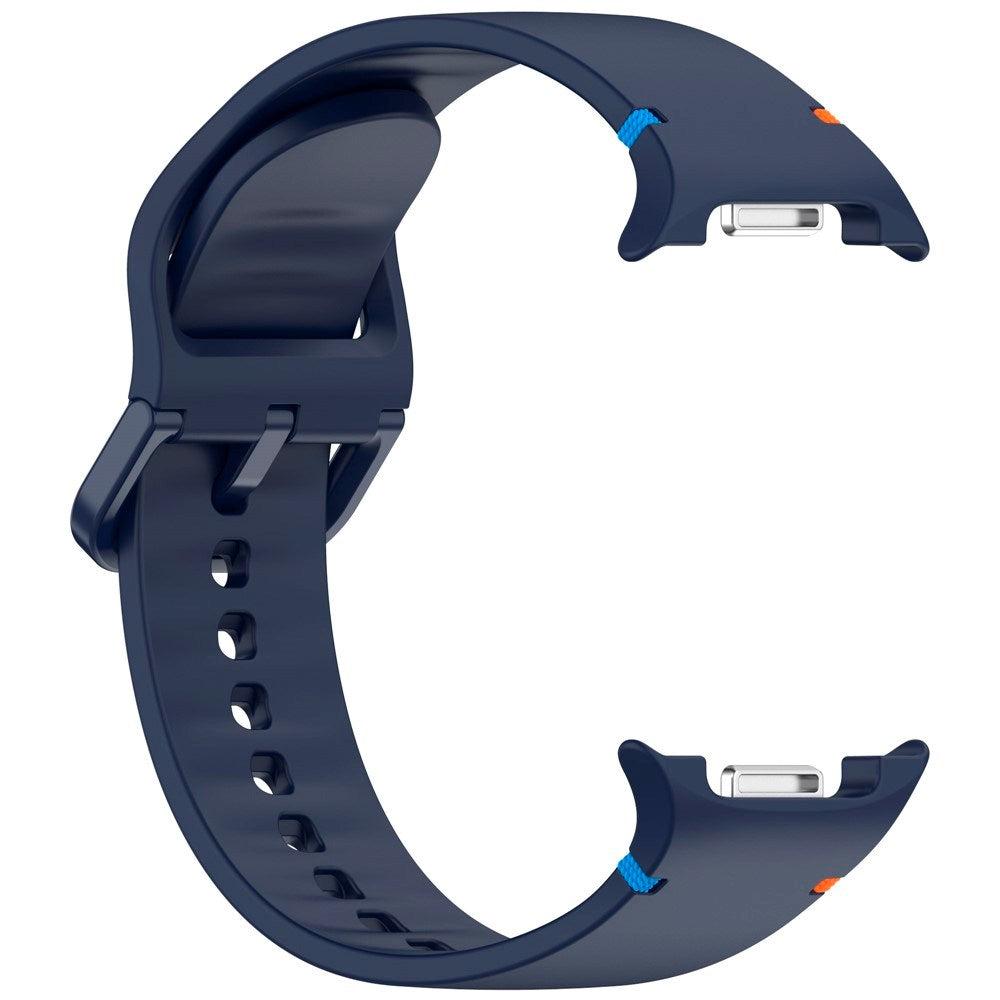 EIDERWOOD Samsung Galaxy Watch 8 / 8 Classic (40 / 44 / 46mm) Silicone Strap with Stitching Line - Midnight Blue