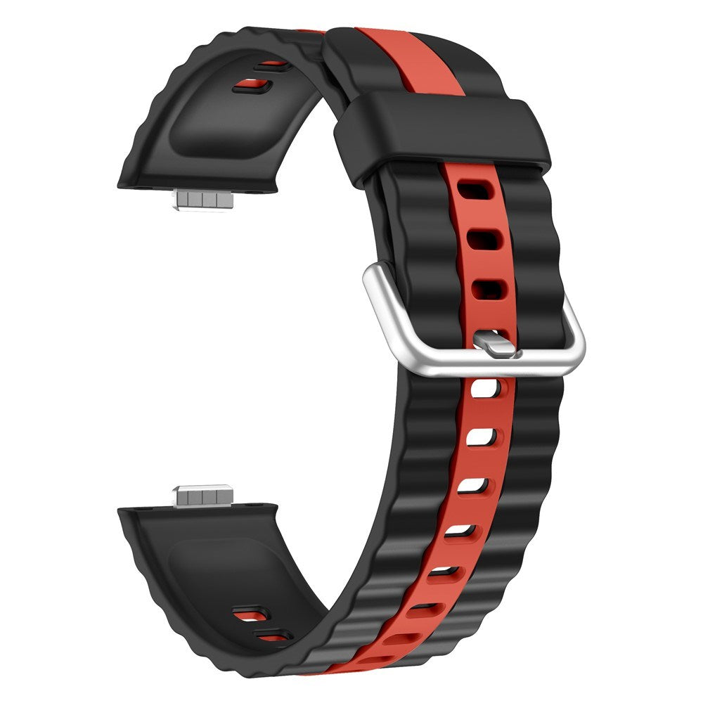 Huawei Watch Fit 4 Pro / 4 / 3 EIDERWOOD Two-Tone Silicone Strap - Black / Red