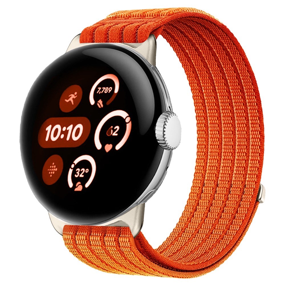 Google Pixel Watch 4 / 3 (45mm) EIDERWOOD Nylon Watch Strap - Orange