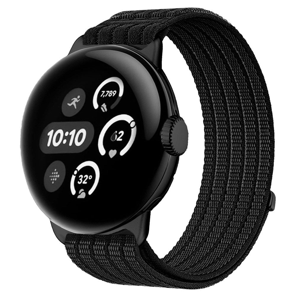 Google Pixel Watch 4 / 3 (45mm) EIDERWOOD Nylon Watch Strap - Black