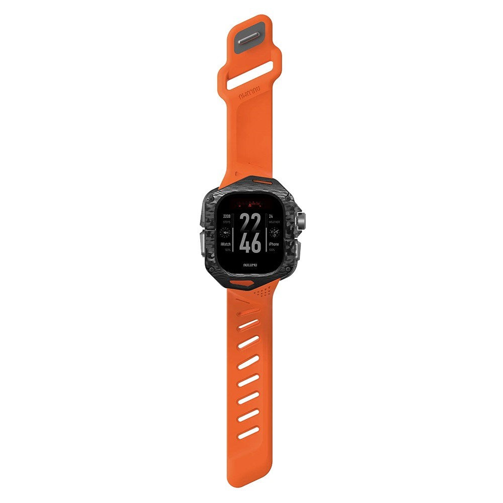 Apple Watch Ultra 4 / 3 / 2 / 1 (49mm) AULUMU Watch Strap w. Built-in Plastic Case - Orange