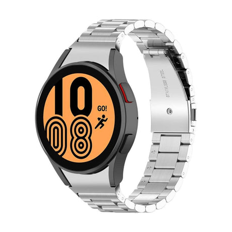Samsung Galaxy Watch 4 (40-44mm) / Watch 4 Classic (42-46mm) Stainless Steel Strap w. Pins - Silver