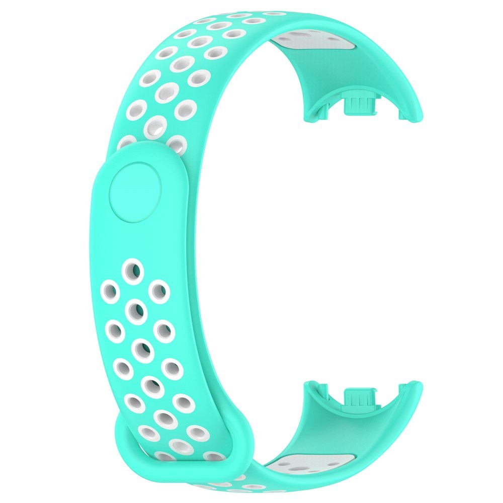 Xiaomi Smart Band 10 / 9 / 8 / NFC Silicone Watch Strap - Turquoise / White