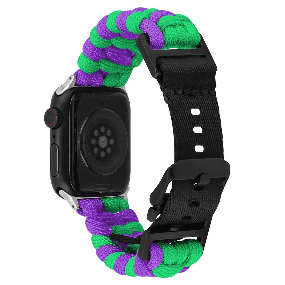 Apple Watch (38/40/SE/41/42mm) EIDERWOOD Braided Nylon Watch Strap - Purple / Green