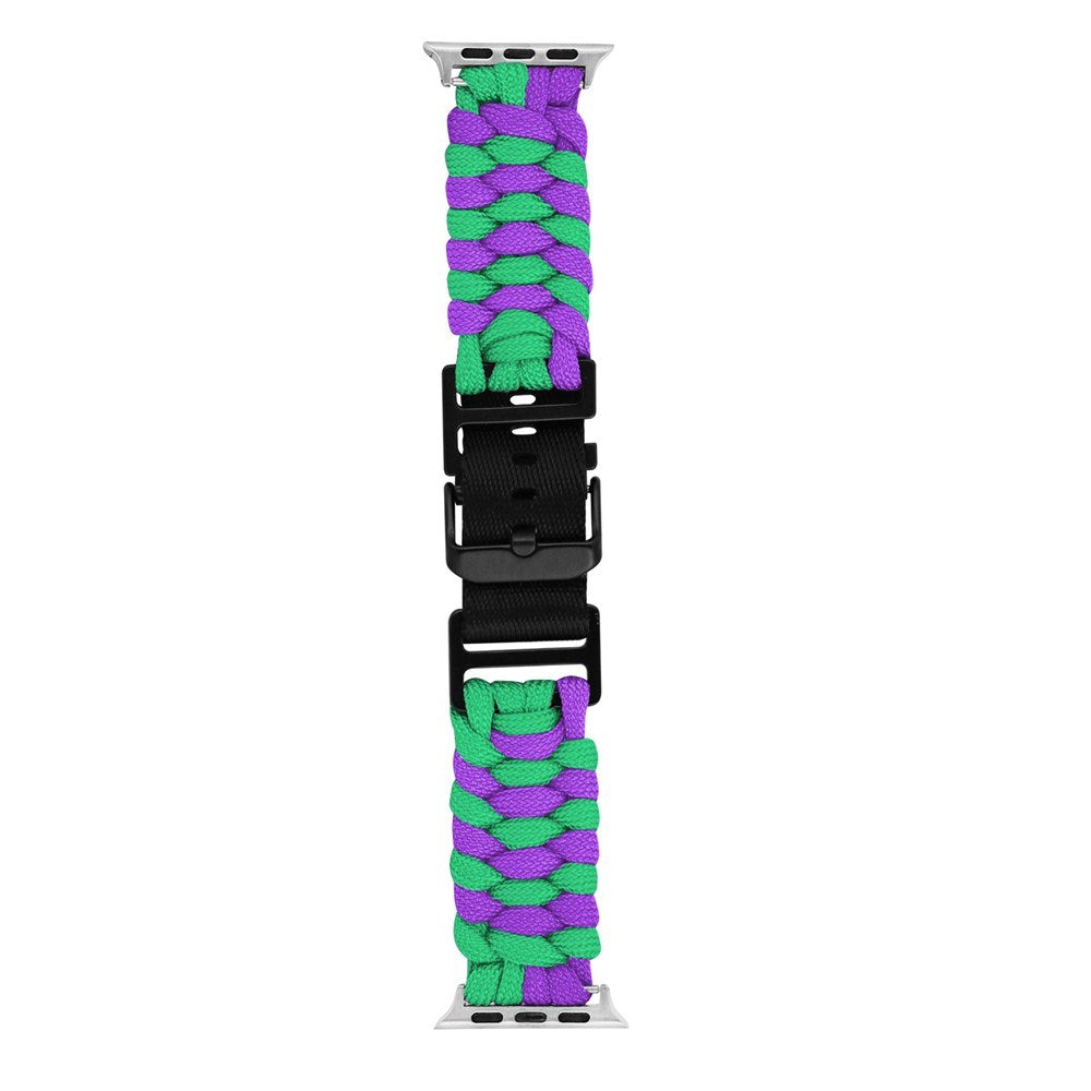 Apple Watch (38/40/SE/41/42mm) EIDERWOOD Braided Nylon Watch Strap - Purple / Green