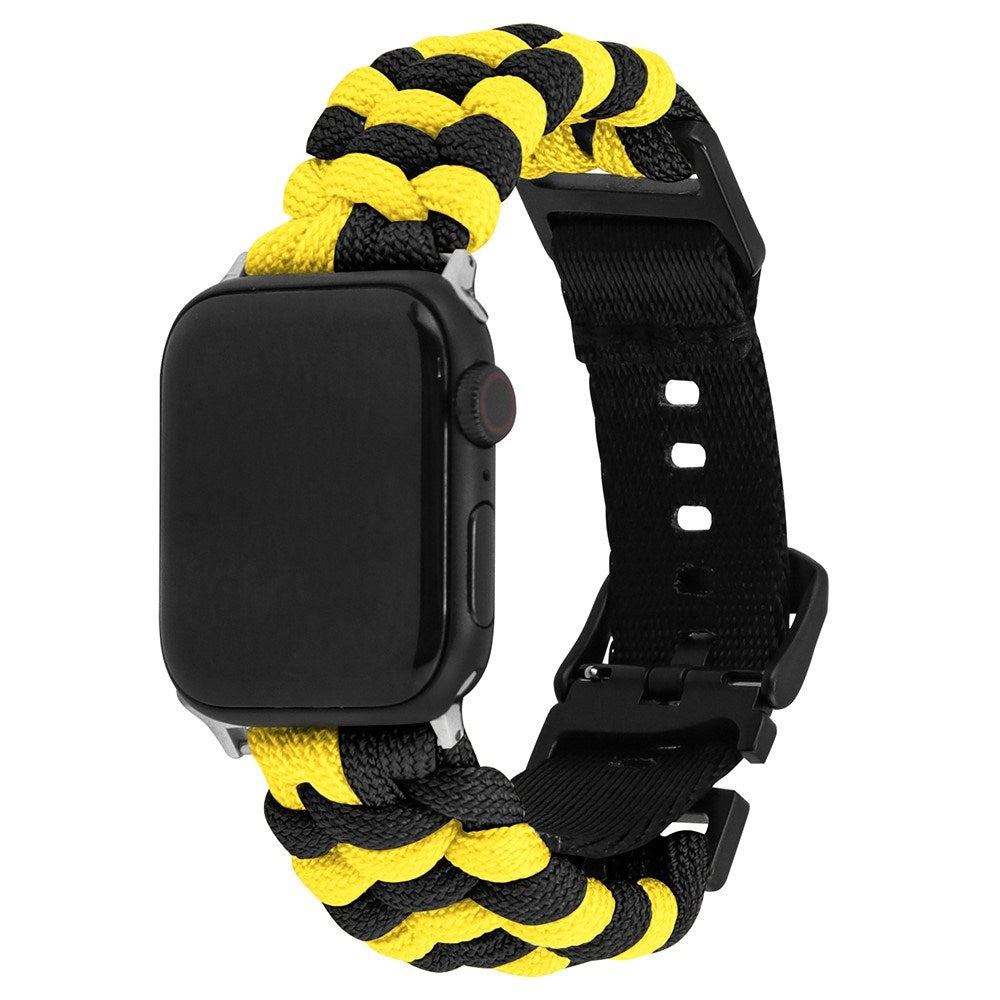 Apple Watch (38/40/SE/41/42mm) EIDERWOOD Braided Nylon Watch Strap - Yellow / Black