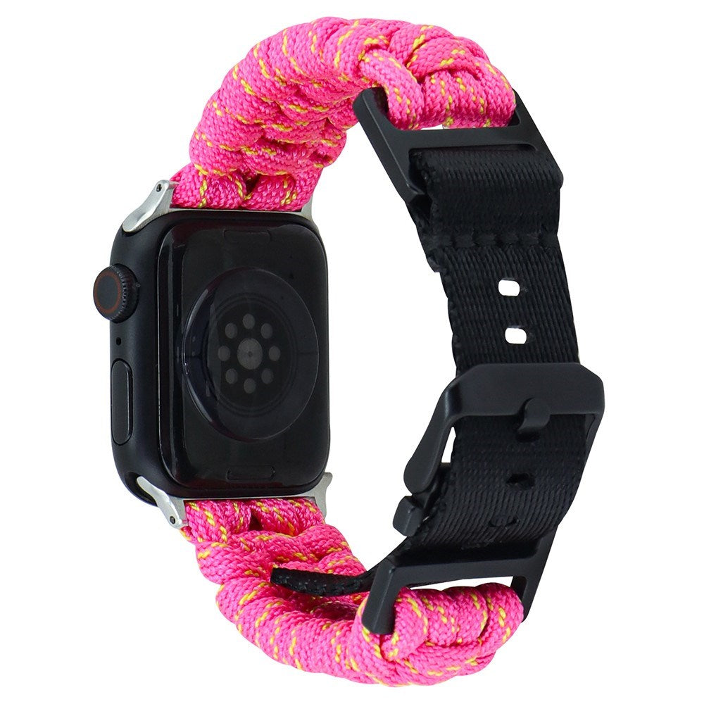 Apple Watch (42/44/SE/45/46/49mm) EIDERWOOD Braided Nylon Watch Strap - Yellow / Pink