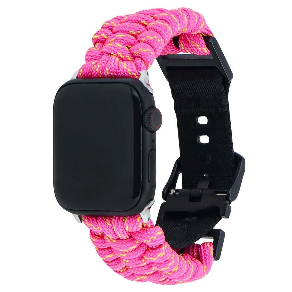 Apple Watch (42/44/SE/45/46/49mm) EIDERWOOD Braided Nylon Watch Strap - Yellow / Pink