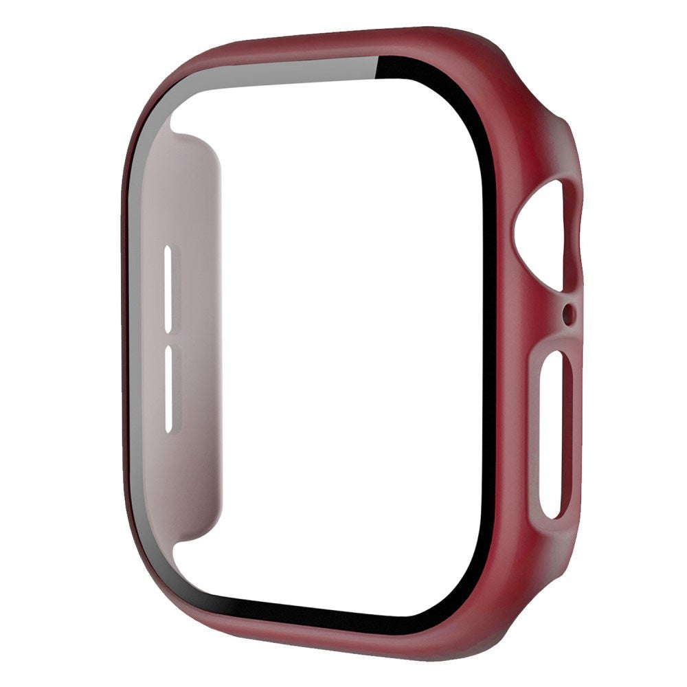 Apple Watch 11 / 10 (46mm) Hard Plastic Case with Built-in Screen Protector - Dark Red