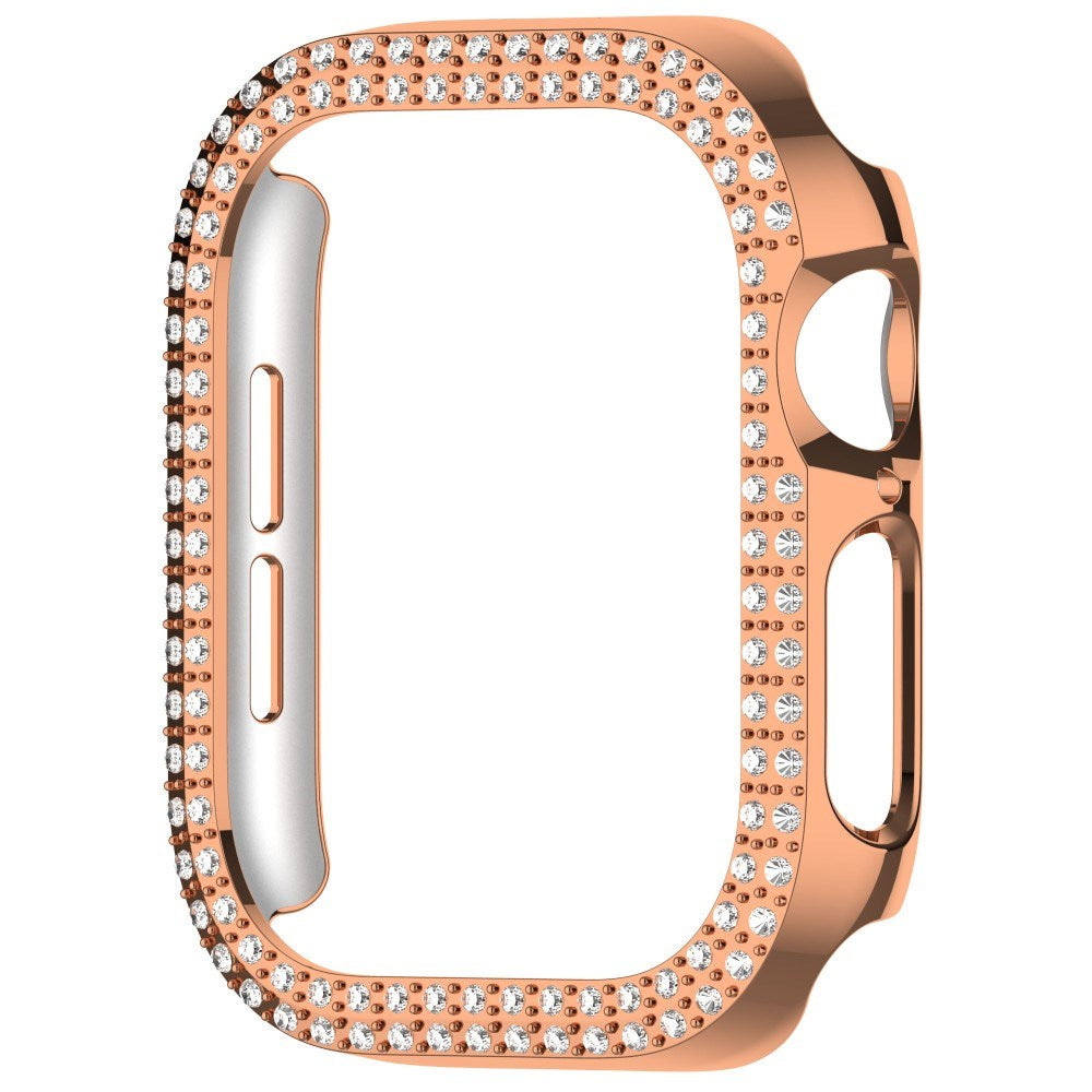 Apple Watch 11 / 10 (42mm) Plastic Case - Rose Gold / Rhinestone