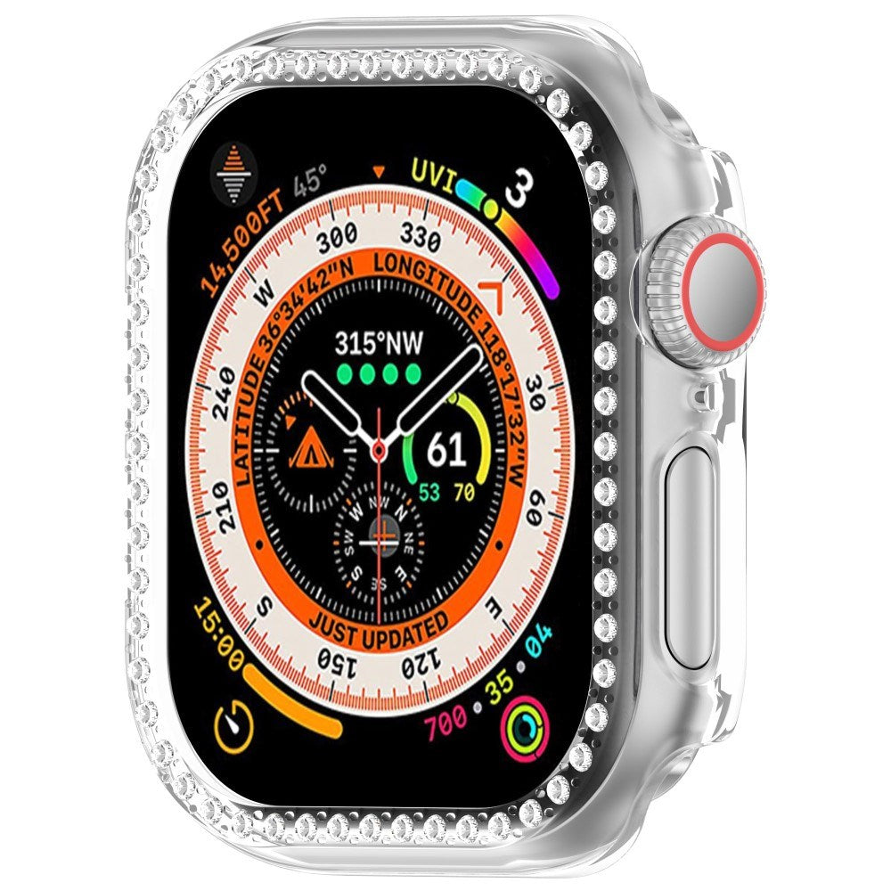 Apple Watch 11 / 10 (42mm) Hard Plastic Case - Transparent / Rhinestone