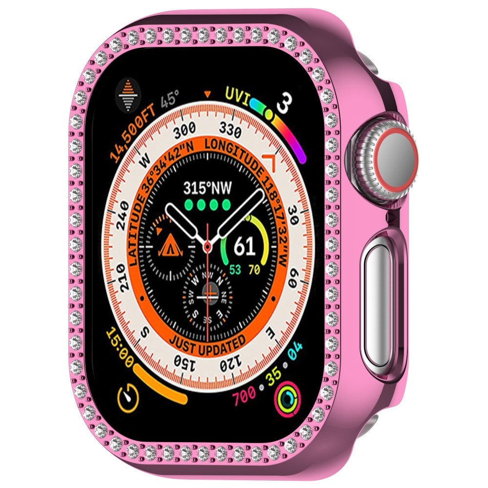Apple Watch 11 / 10 (46mm) Hard Plastic Case - Pink / Rhinestone